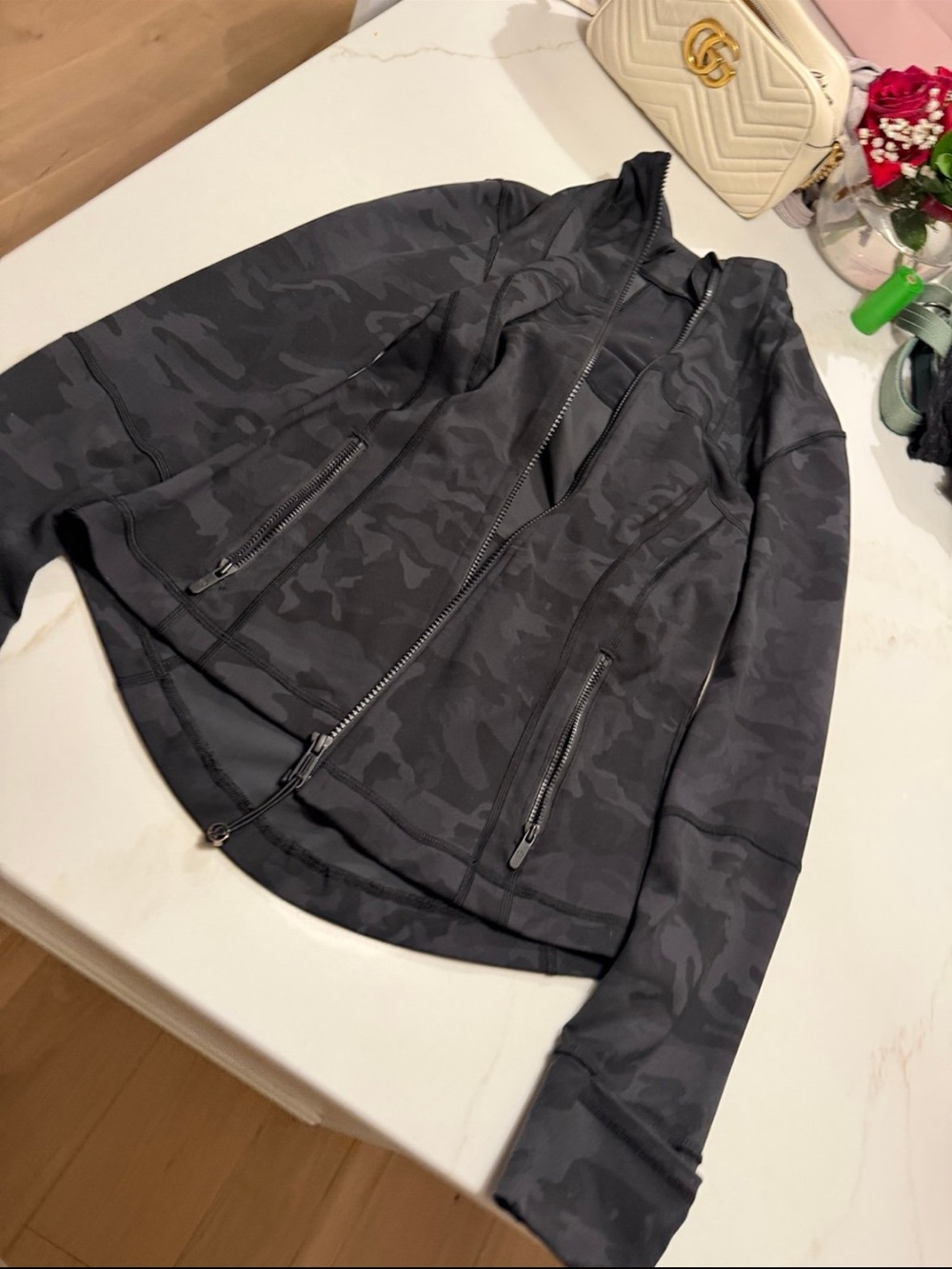 lululemon athletica Black Grey Camouflage Define Jacket